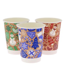 12oz Vegware Double Wall Christmas Cups