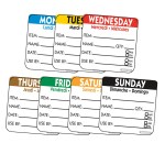 50mm Square Day of the Week Labels - Sunday